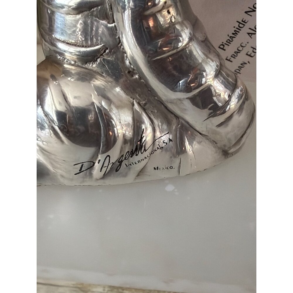 D'Argenta Mexico Disney Silver Tone Tigger Winnie the Pooh Figurine w/Tag 1980s - Picture 4 of 13